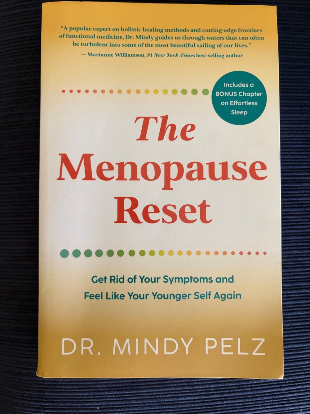 The Menopause Reset by Dr. Mindy Pelz - Yellow & Cream Cover